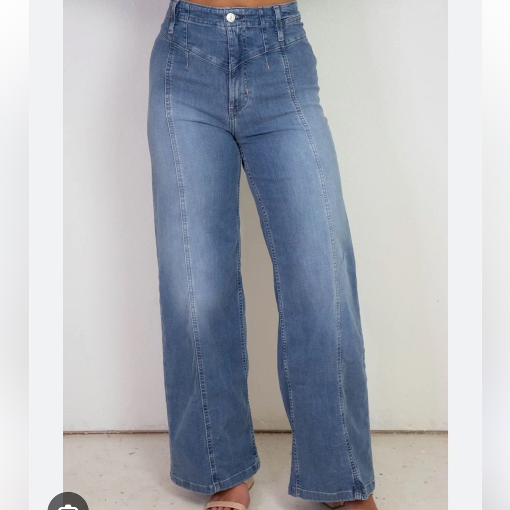 We the Free People Libre Wide Leg Jeans Seam Detail Goodie Goodie 29 NWT NEW - Picture 2 of 11